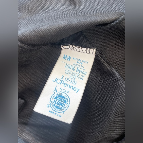 VTG 60s-70s JCPenny Olga Inspo Floral Lace Bandage Slit Maxi Slip in Black, S/M - Picture 9 of 9